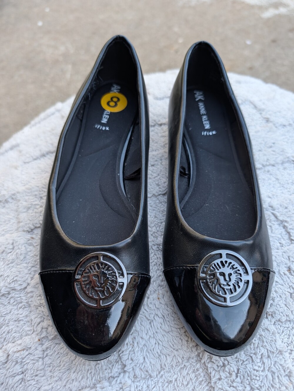 NWOT Anne Klein iflex Black Leather Dress Shoes Size 8